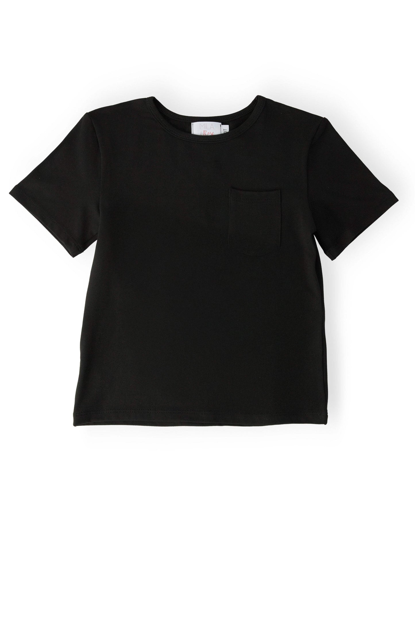 Boys Black S/S Pocket Tee - Mila & Rose ® - Flyclothing LLC