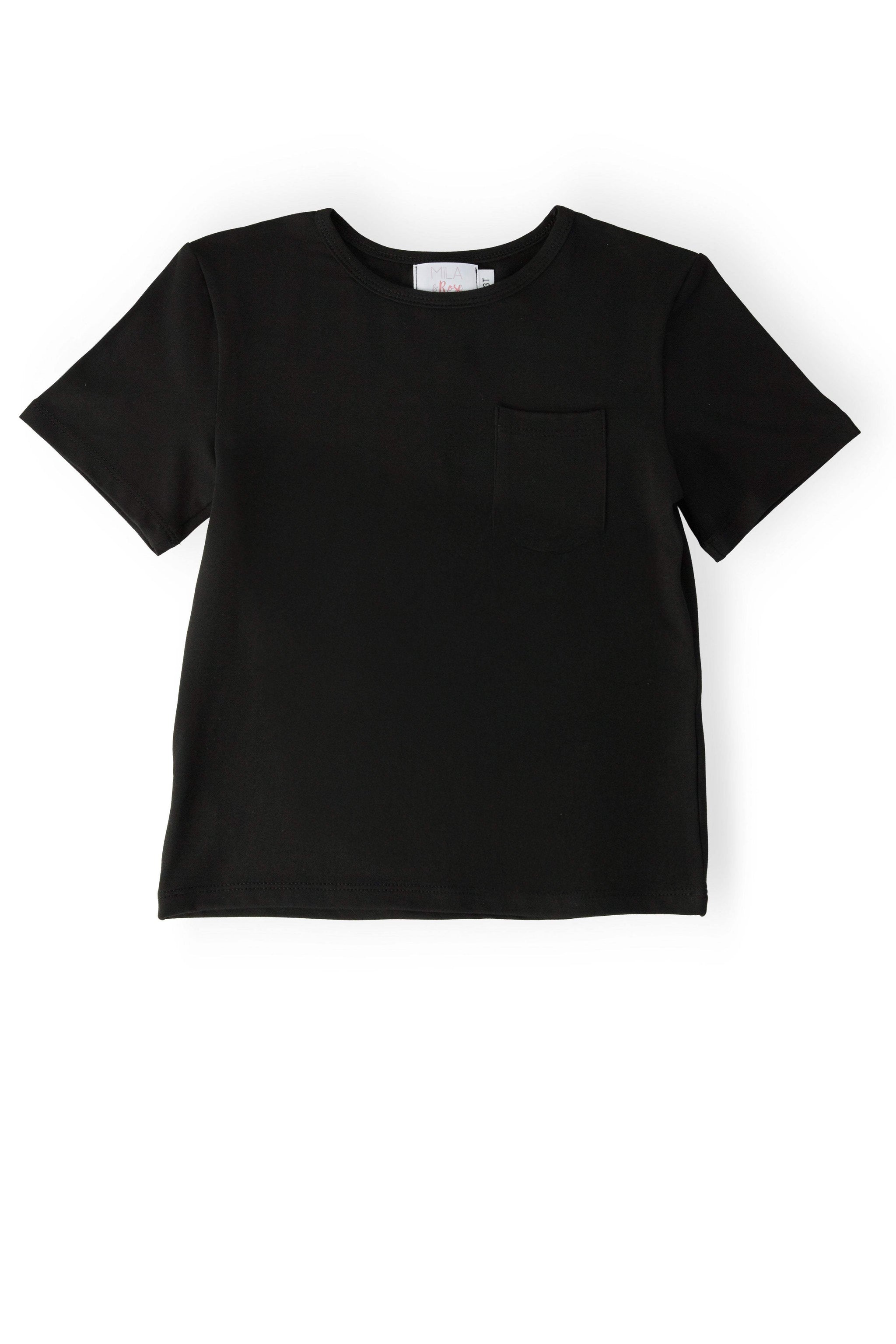Boys Black S/S Pocket Tee - Mila & Rose ® - Flyclothing LLC