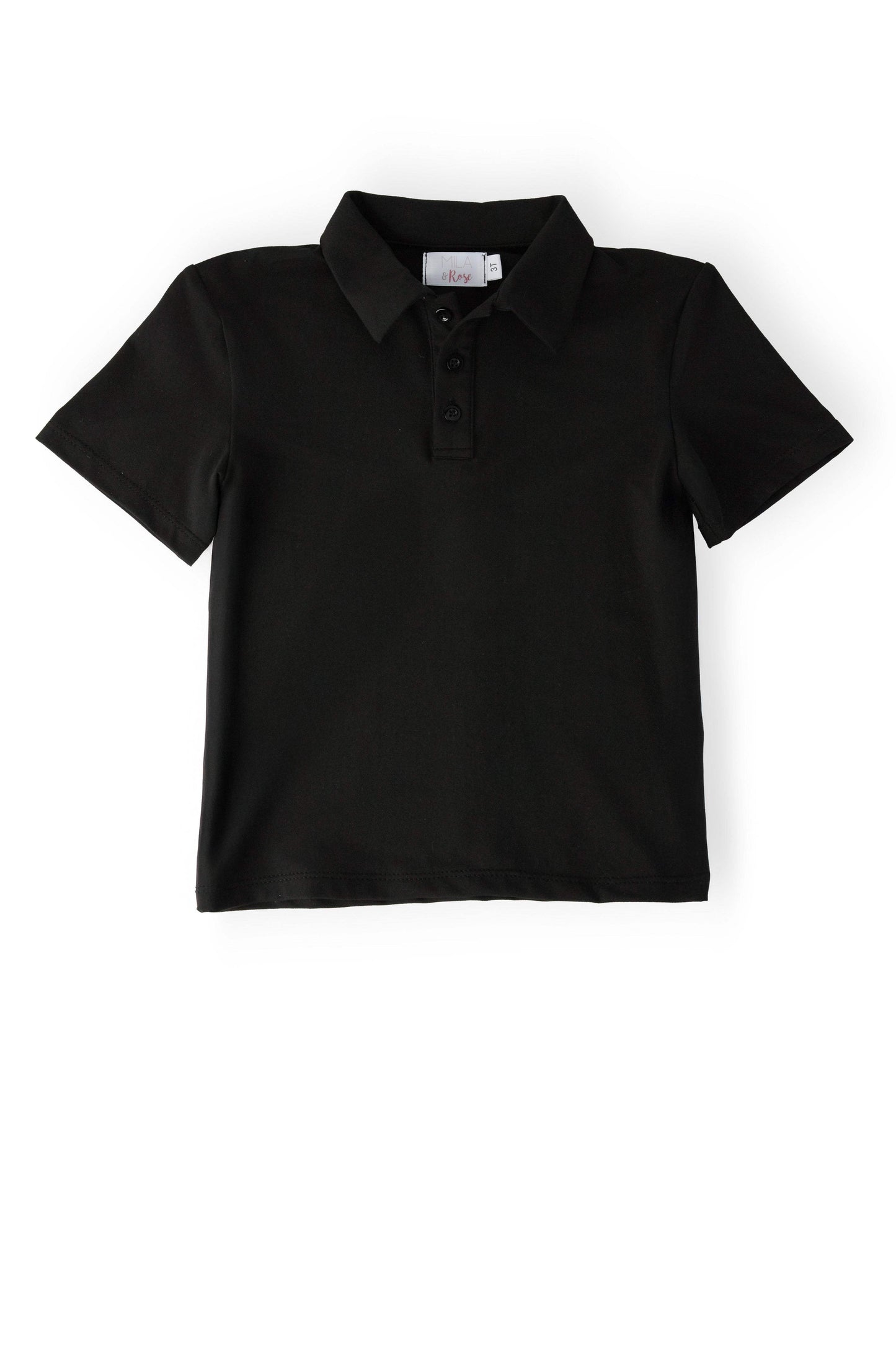 Boys Black S/S Polo - Mila & Rose ® - Flyclothing LLC