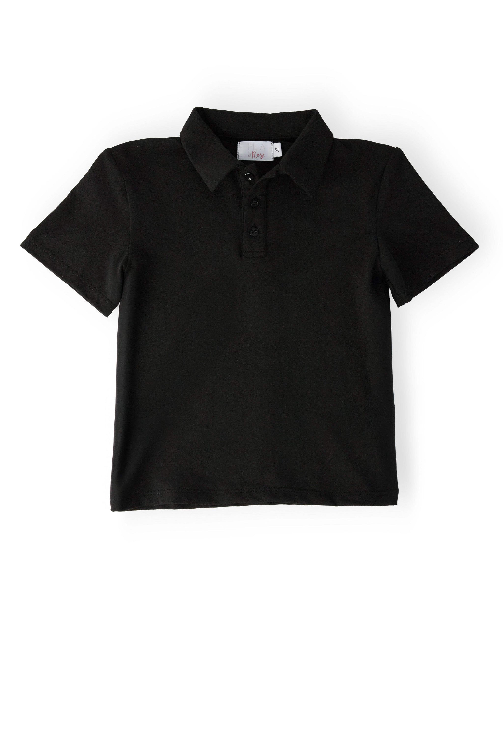Boys Black S/S Polo - Mila & Rose ® - Flyclothing LLC
