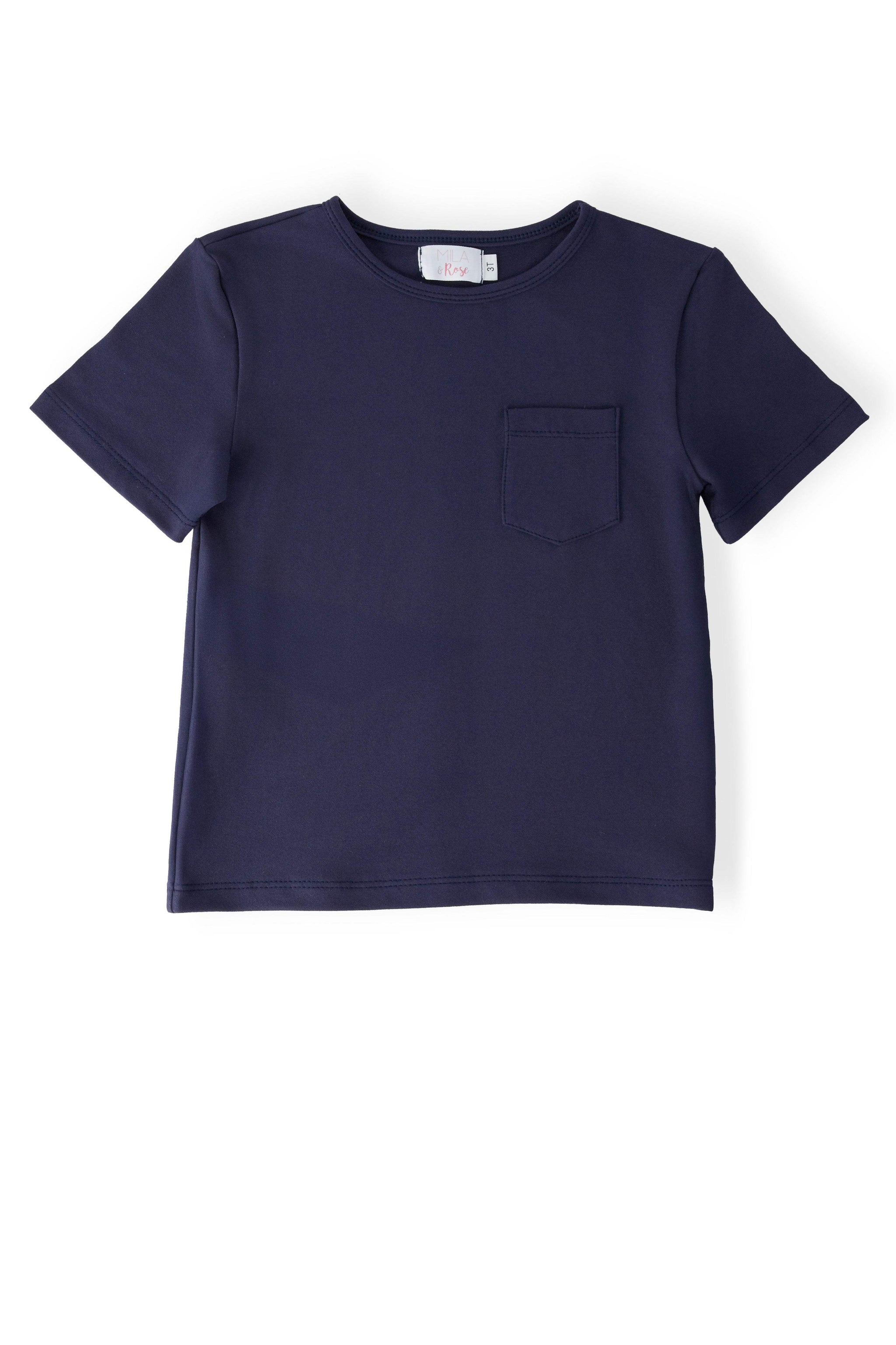 Boys Navy S/S Pocket Tee - Mila & Rose ® - Flyclothing LLC