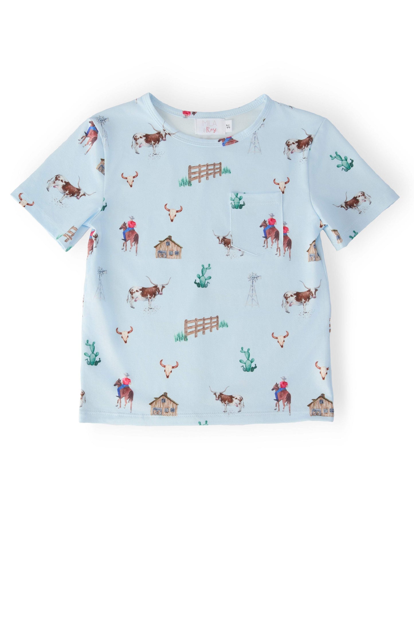 Boys Ranch Hand S/S Pocket Tee - Mila & Rose ® - Flyclothing LLC