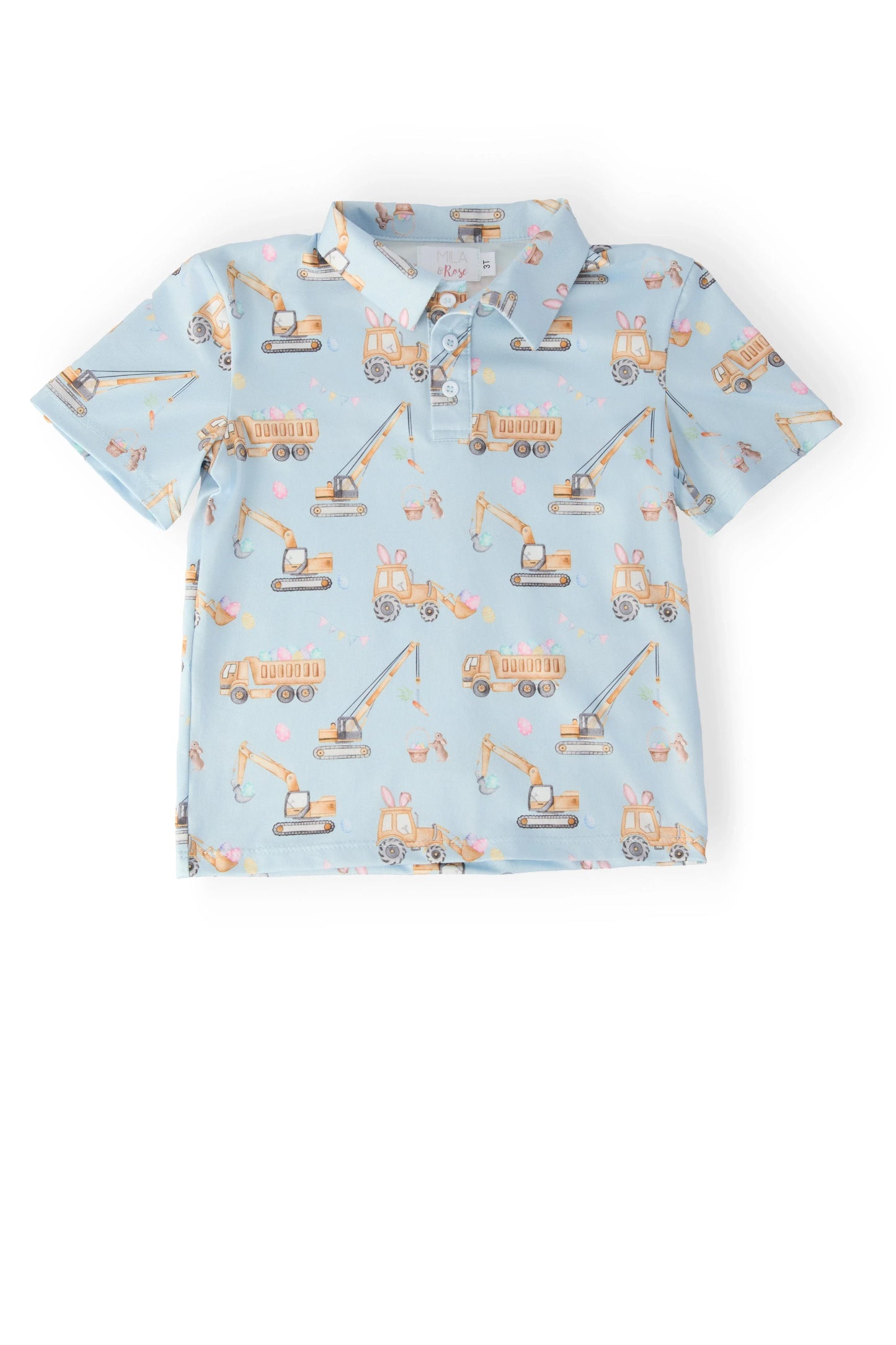 Boys Bunny Builders S/S Polo - Mila & Rose ® - Flyclothing LLC
