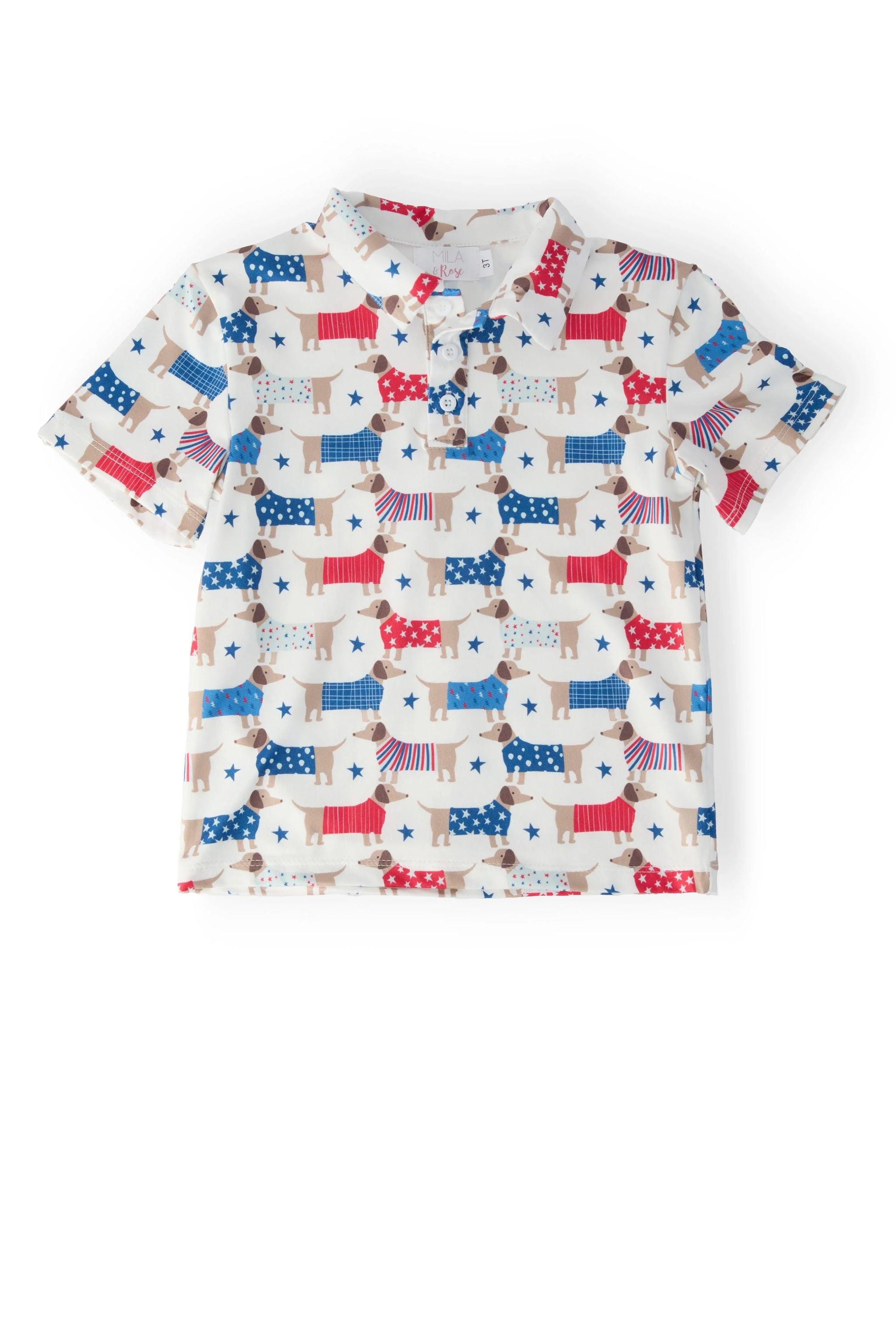 Boys Patriotic Pups S/S Polo - Mila & Rose ® - Flyclothing LLC