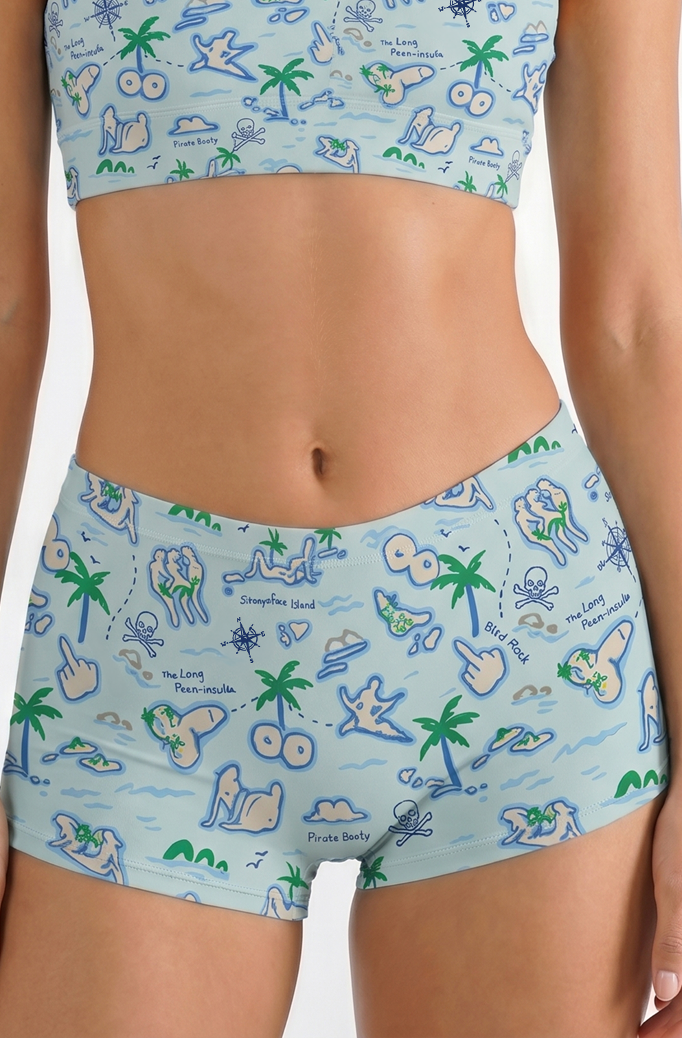 The Pirate's Booty | Naughty Map Modal Boyshort Underwear - Shinesty - Flyclothing LLC