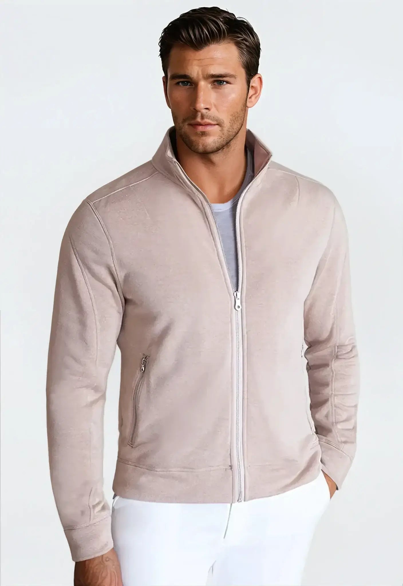 Breckenridge Full-Zip Sweatshirt - Camel - Buki - Flyclothing LLC