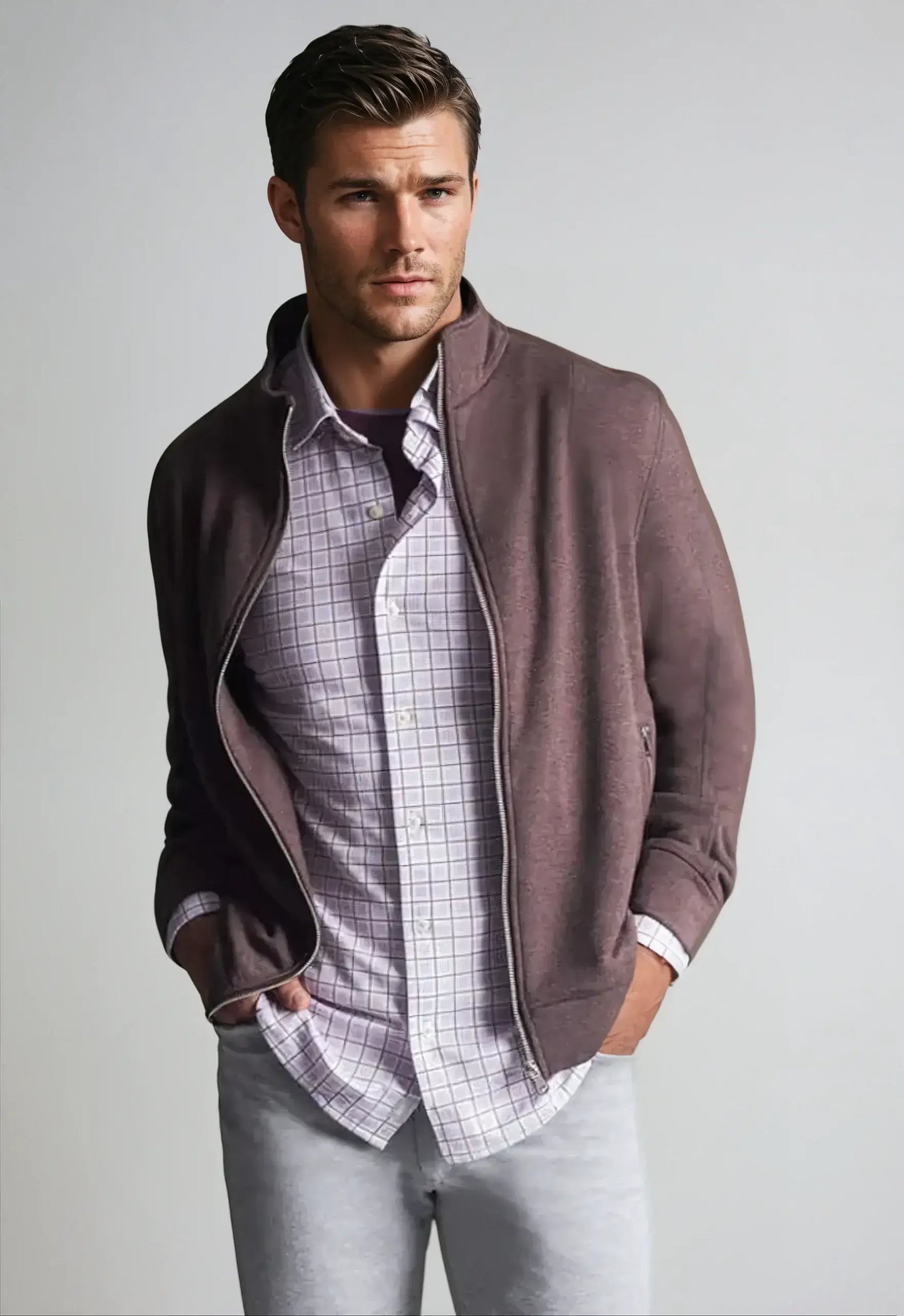 Breckenridge Full-Zip Sweatshirt - Espresso - Buki - Flyclothing LLC
