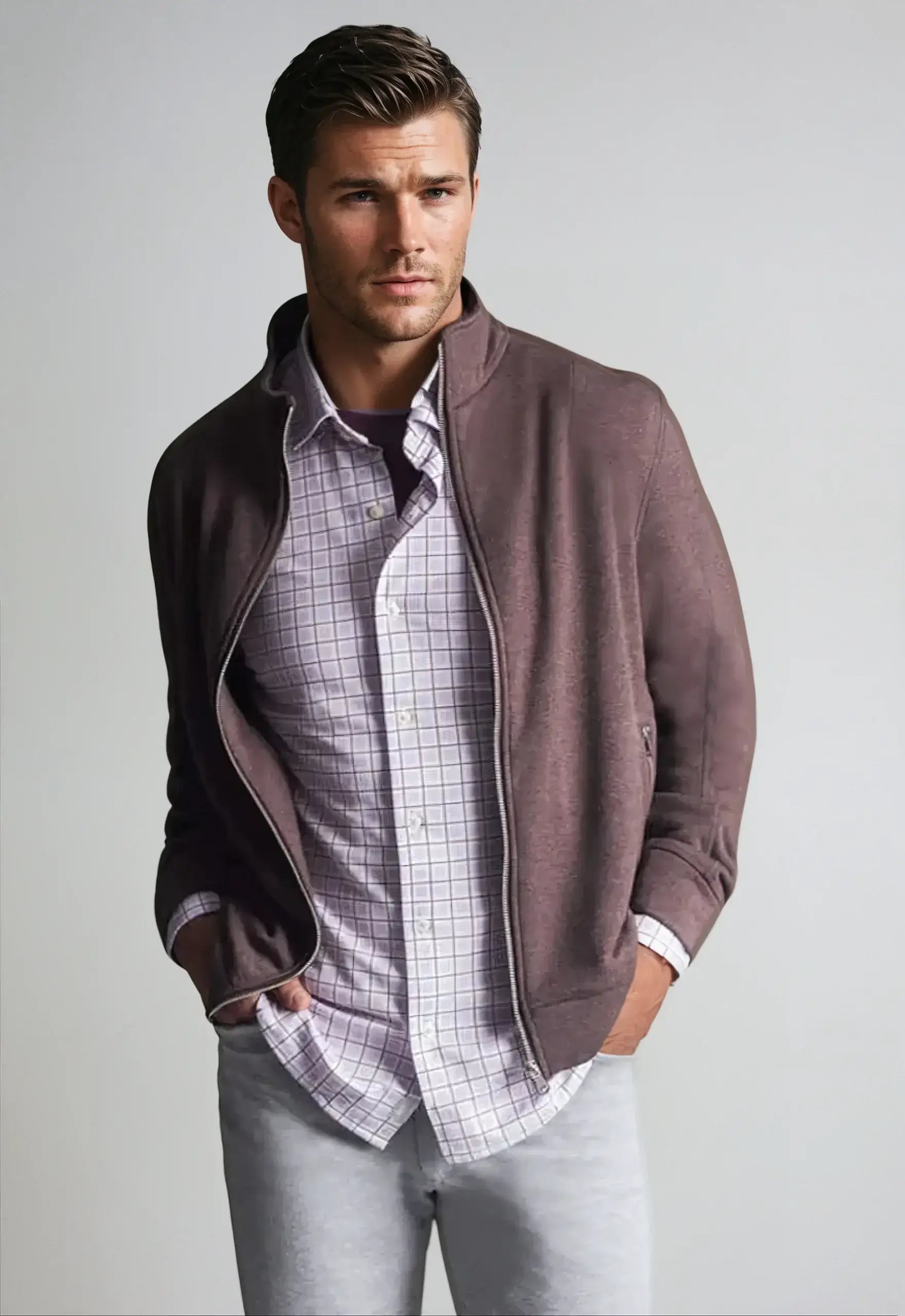 Breckenridge Full-Zip Sweatshirt - Espresso - Buki - Flyclothing LLC