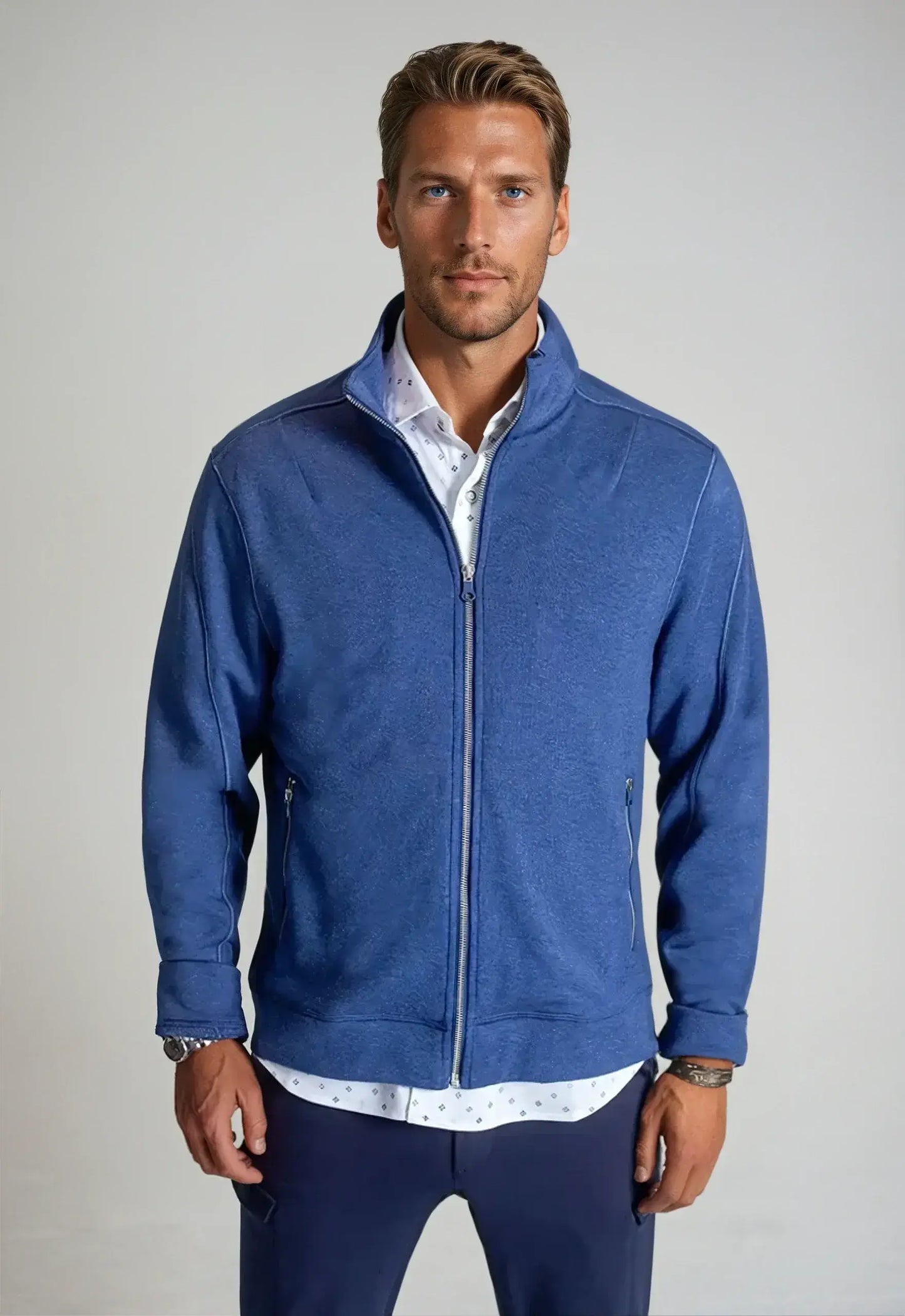 Breckenridge Full-Zip Sweatshirt - Tokyo Blue - Buki - Flyclothing LLC