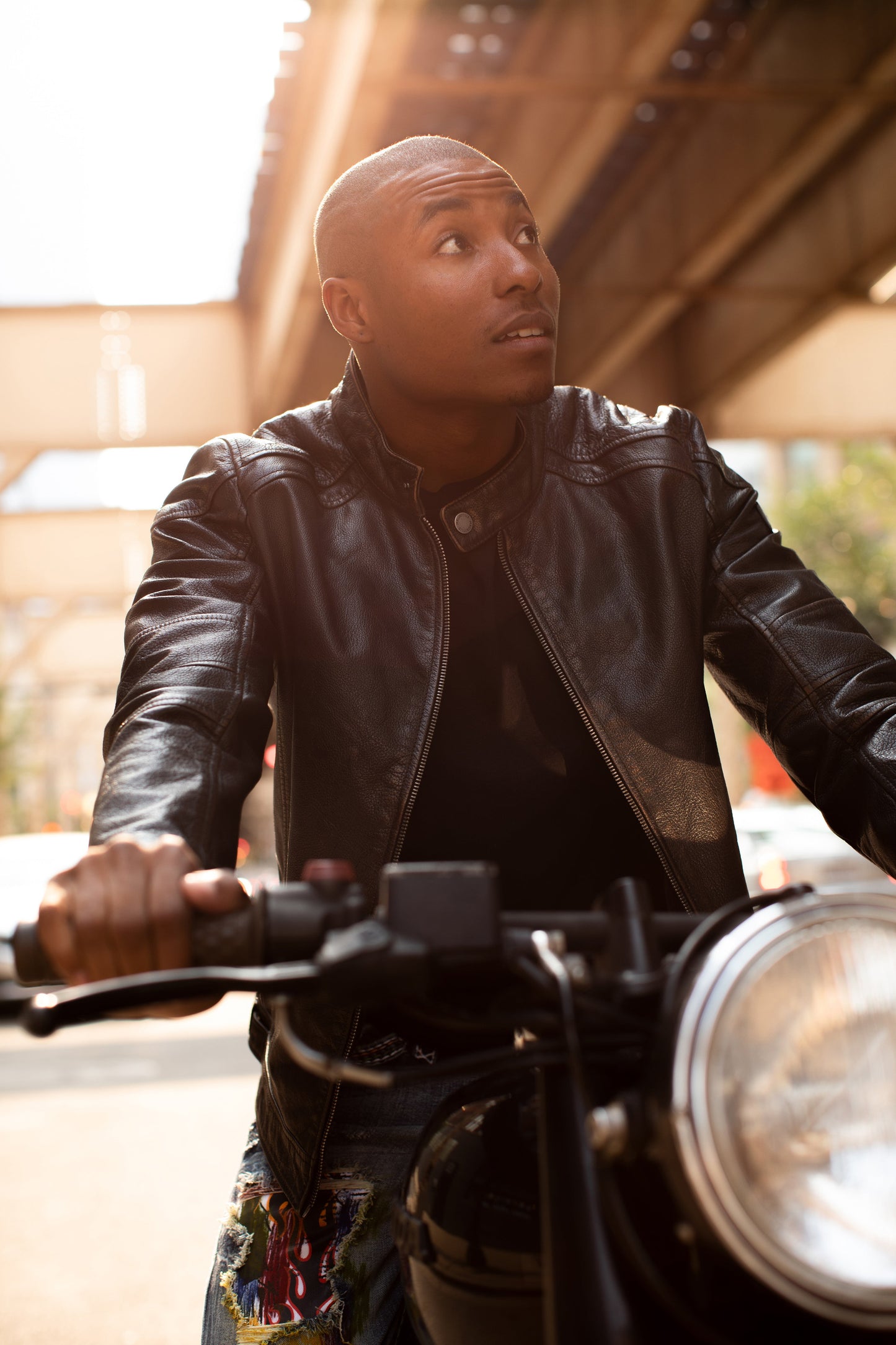 Brent CF Leather Jacket, Black