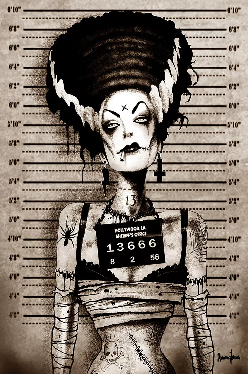 Black Market Art Company Bride Mugshot Print