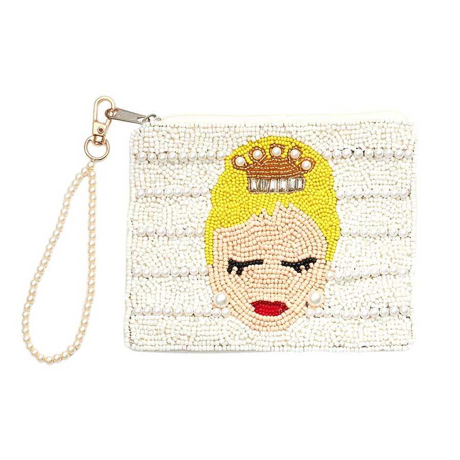 Bride Pearl Seed Beaded Mini Pouch Bag - Madeline Love - Flyclothing LLC