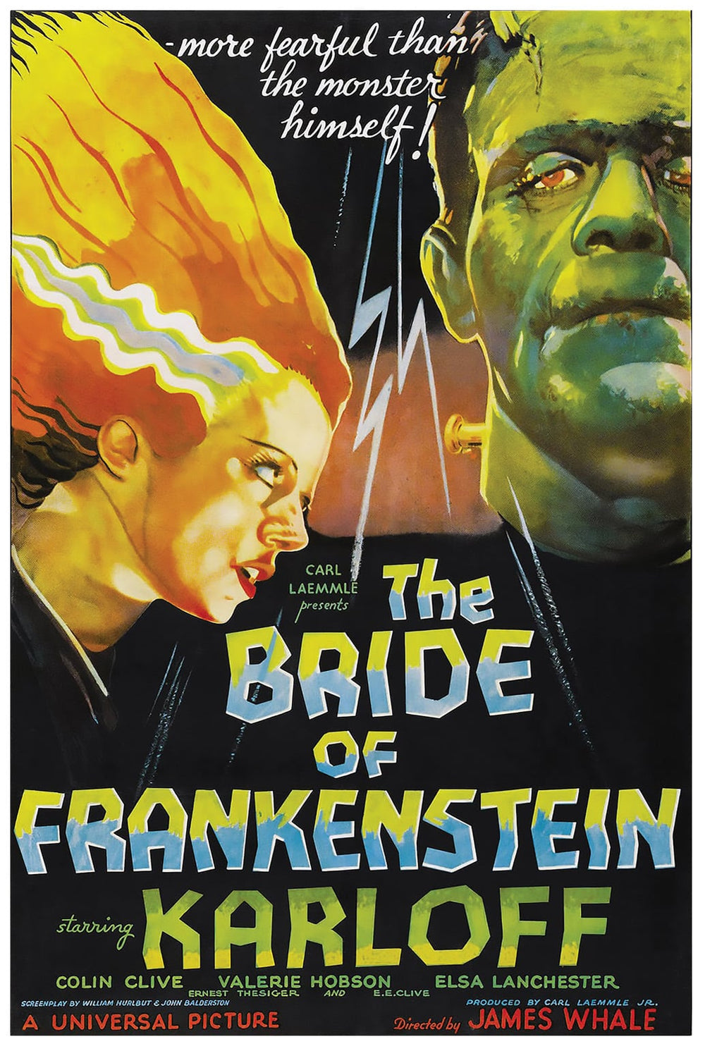 Black Market Art Company More Fearful & Frankenstein & Bride Movie Poster Print