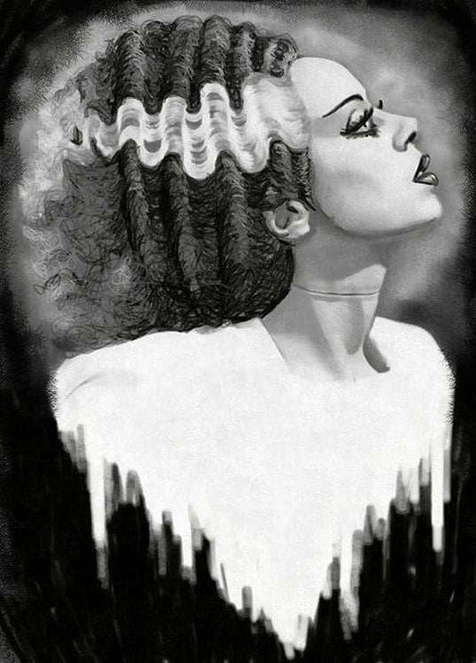 Black Market Art Company Bride of Frankenstein Profile Print - Black Market Art Company - Flyclothing LLC