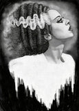 Black Market Art Company Bride of Frankenstein Profile Print