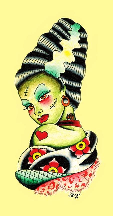 Black Market Art Company Bride of Frankenstein Print - Black Market Art Company - Flyclothing LLC