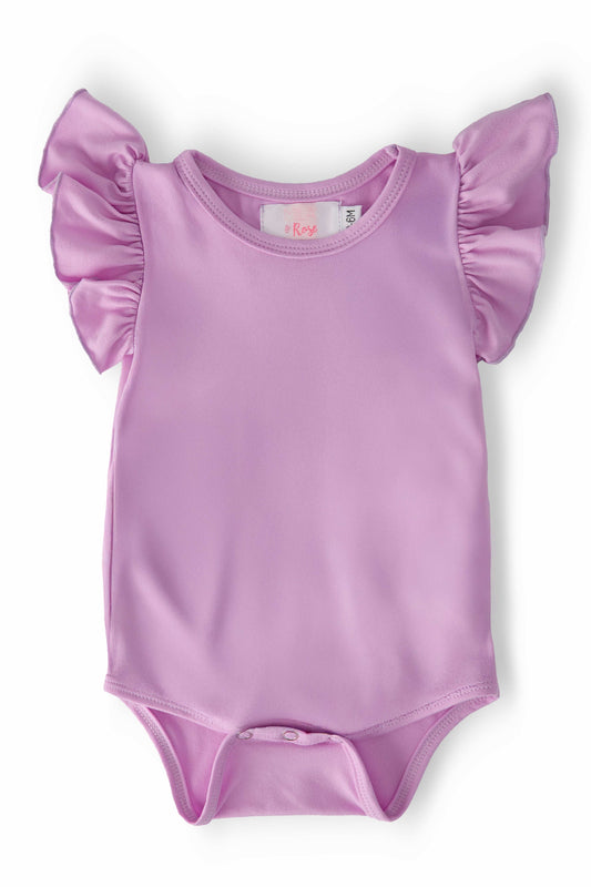 Bright Lilac S/S Flutter Bodysuit - Mila & Rose ® - Flyclothing LLC