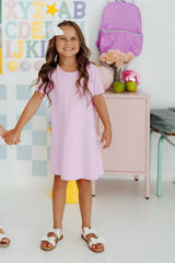 Bright Lilac T-Shirt Dress - Mila & Rose ® - Flyclothing LLC
