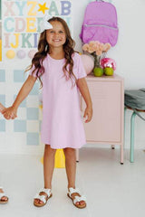 Bright Lilac T-Shirt Dress - Mila & Rose ® - Flyclothing LLC