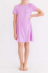 Bright Lilac T-Shirt Dress - Mila & Rose ® - Flyclothing LLC