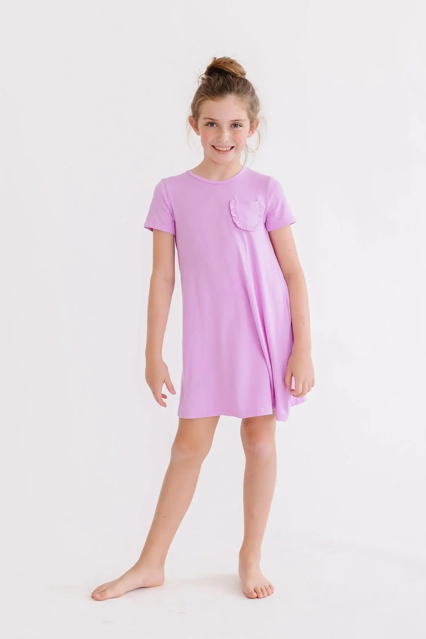 Bright Lilac T-Shirt Dress - Mila & Rose ® - Flyclothing LLC