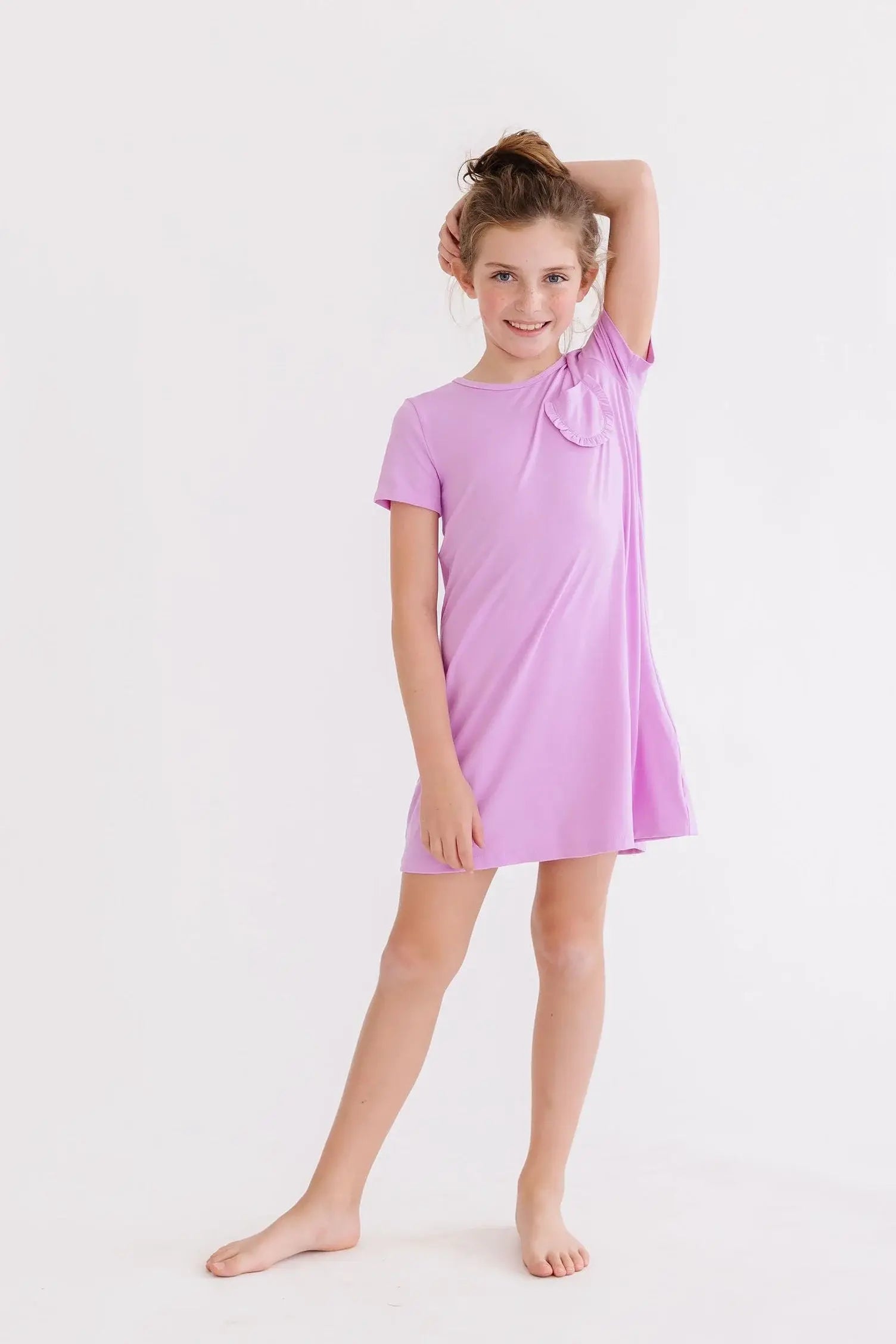 Bright Lilac T-Shirt Dress - Mila & Rose ® - Flyclothing LLC