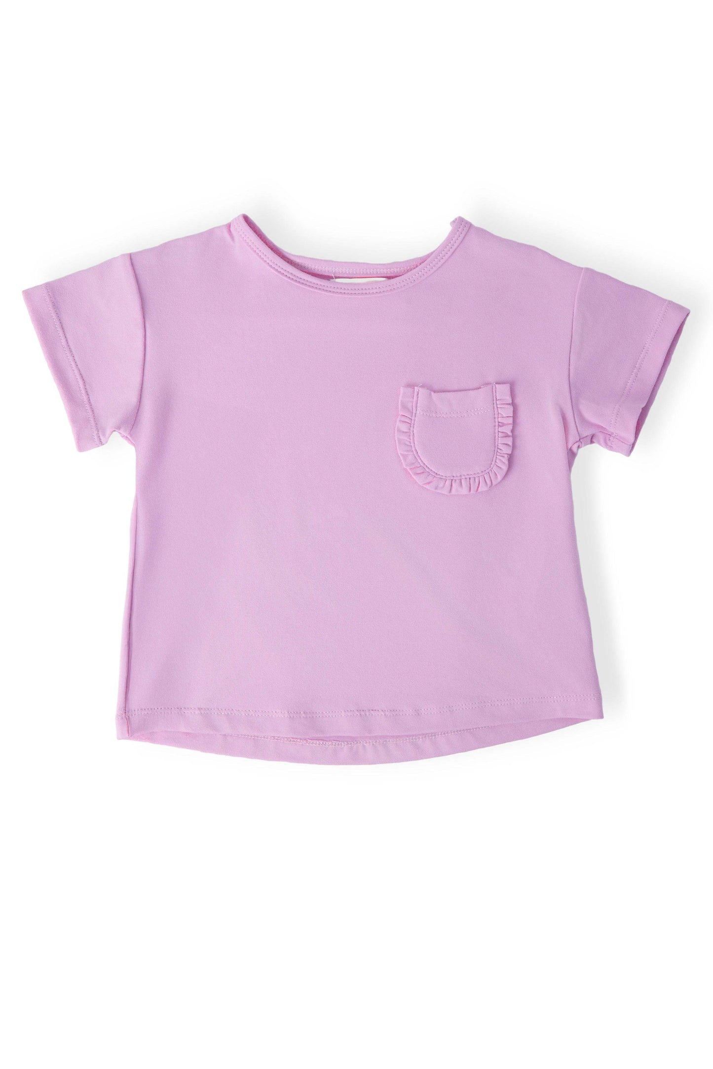 Bright Lilac Ruffle Pocket Tee - Mila & Rose ® - Flyclothing LLC