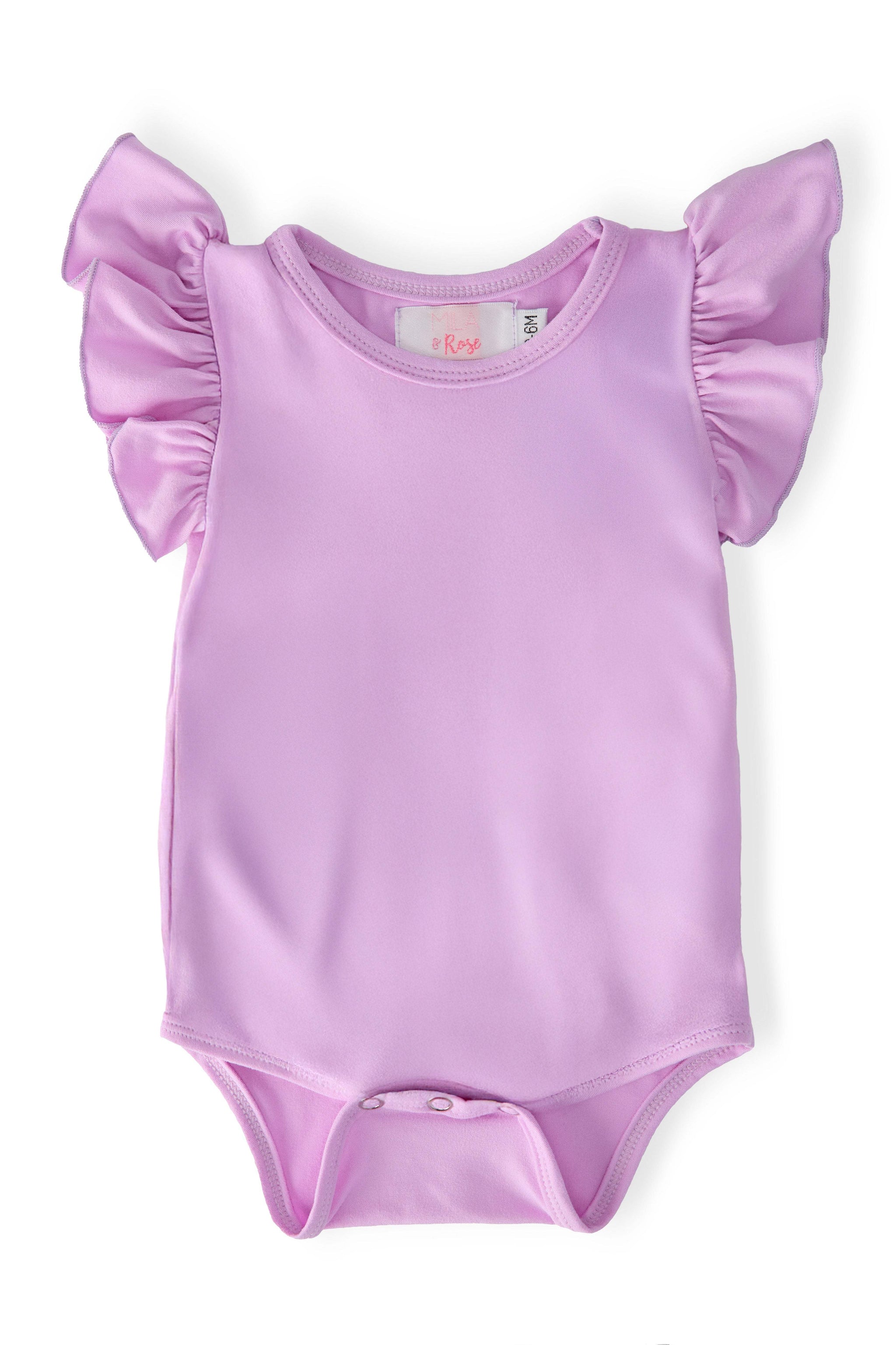 Bright Lilac S/S Flutter Bodysuit - Mila & Rose ® - Flyclothing LLC