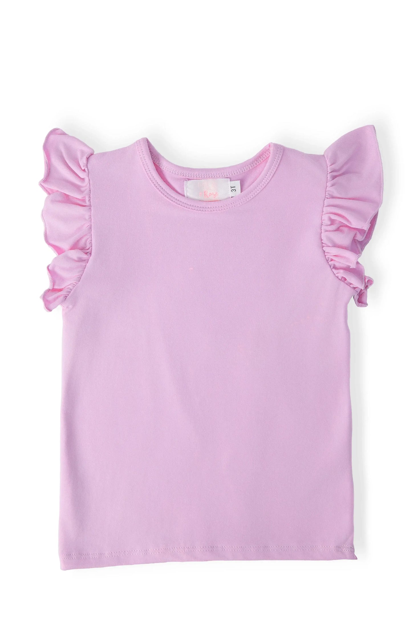 Bright Lilac S/S Ruffle Tee - Mila & Rose ® - Flyclothing LLC