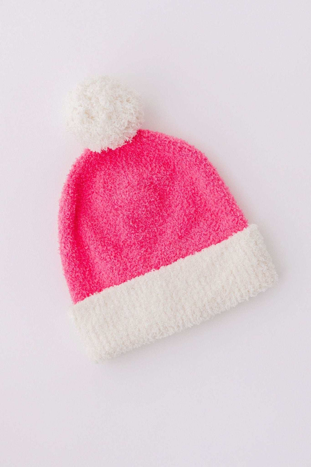 SALE Bright Pink/Coconut Cozy Pom Beanie - Mila & Rose ® - Flyclothing LLC