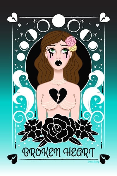 Black Market Art Company Broken Heart Honey Print