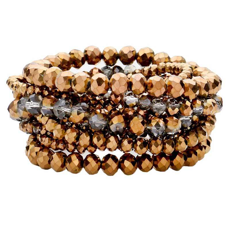 9PCS Faceted Bead Stretch Bracelets - Madeline Love - Flyclothing LLC