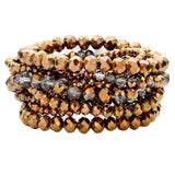 9PCS Faceted Bead Stretch Bracelets - Madeline Love - Flyclothing LLC