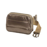Glossy Puffer Rectangle Sling Bag Fanny Bag Belt Bag - Madeline Love - Flyclothing LLC