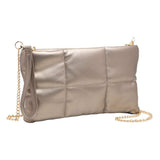Quilted Solid Faux Leather Crossbody Bag - Madeline Love - Flyclothing LLC