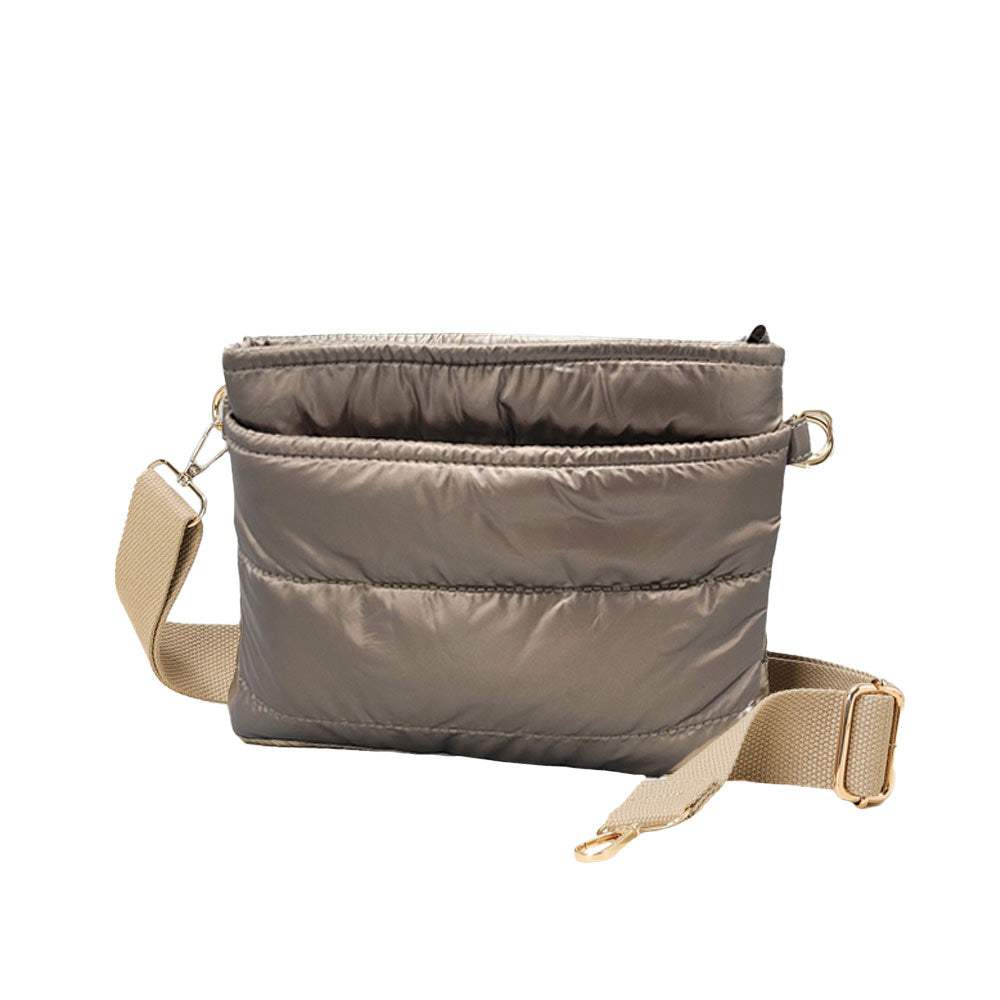 Solid Puffer Crossbody Bag - Madeline Love - Flyclothing LLC