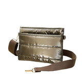 Glossy Solid Puffer Crossbody Bag - Madeline Love - Flyclothing LLC