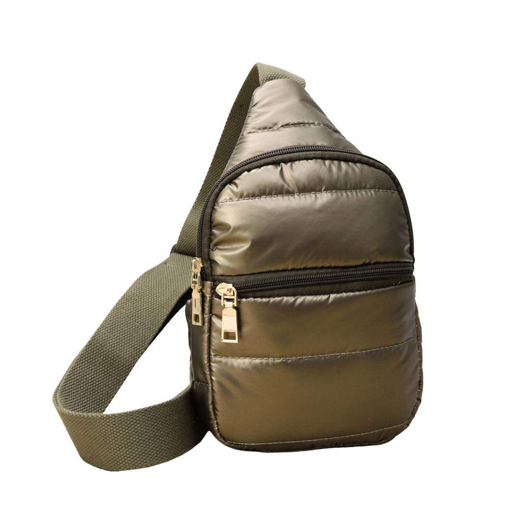 Solid Puffer Mini Sling Bag - Madeline Love - Flyclothing LLC