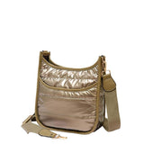 Solid Quilted Shiny Puffer Mini Crossbody Bag - Madeline Love - Flyclothing LLC