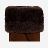 Brooke (brown) – Suede mittens with luxurious sheep fur lining - Leather Gloves Online - Flyclothing LLC