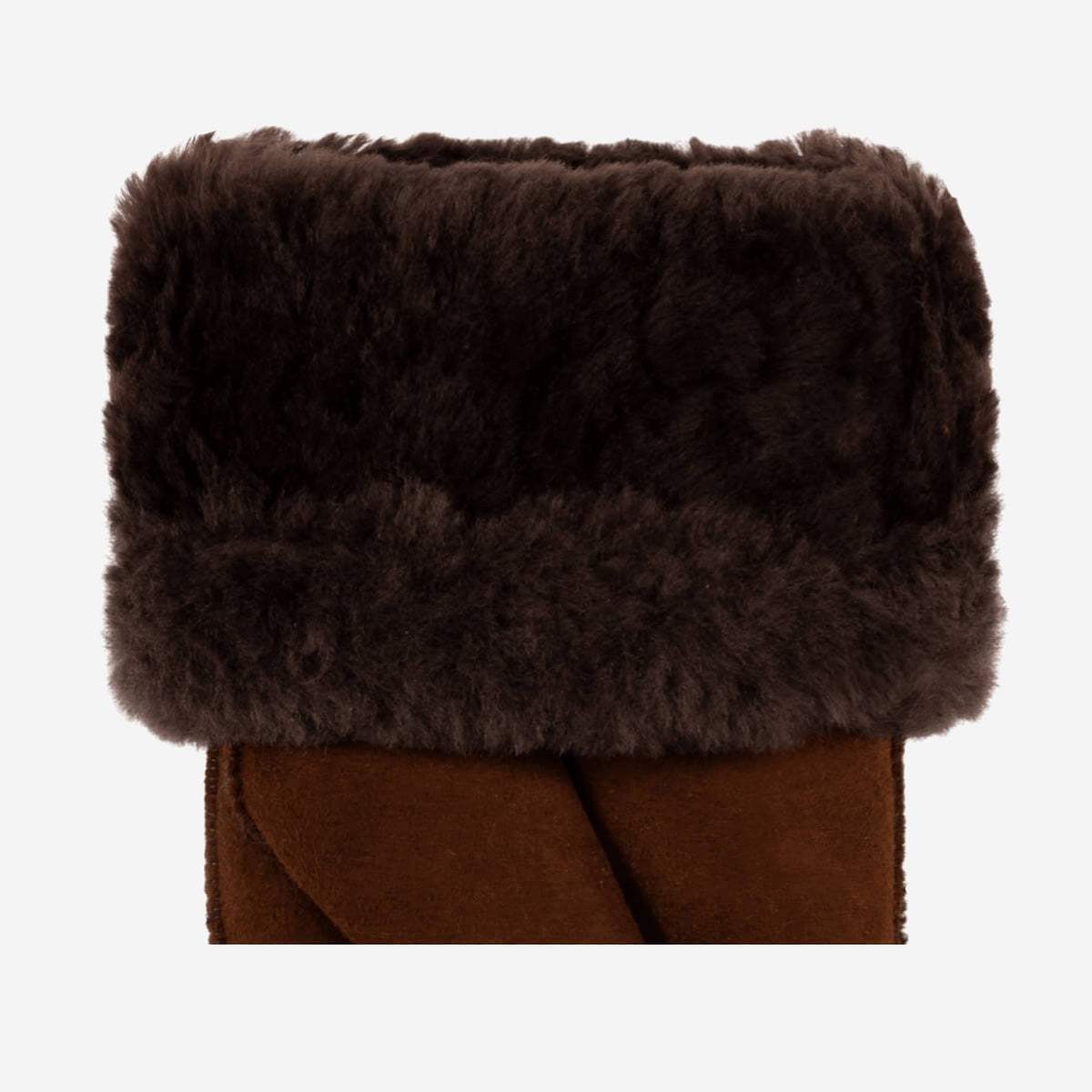 Brooke (brown) – Suede mittens with luxurious sheep fur lining - Leather Gloves Online - Flyclothing LLC