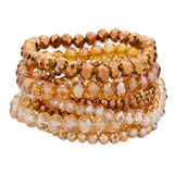 9PCS Faceted Bead Stretch Bracelets - Madeline Love - Flyclothing LLC