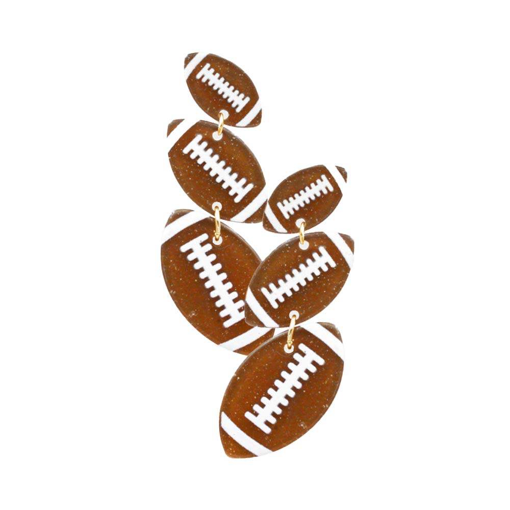 Acetate Football Link Earrings - Madeline Love - Flyclothing LLC