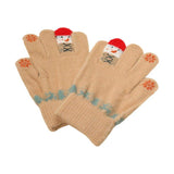Christmas Theme Pattern Smart Touch Winter Gloves - Madeline Love - Flyclothing LLC