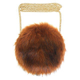 Faux Fur Round Crossbody Bag - Madeline Love - Flyclothing LLC
