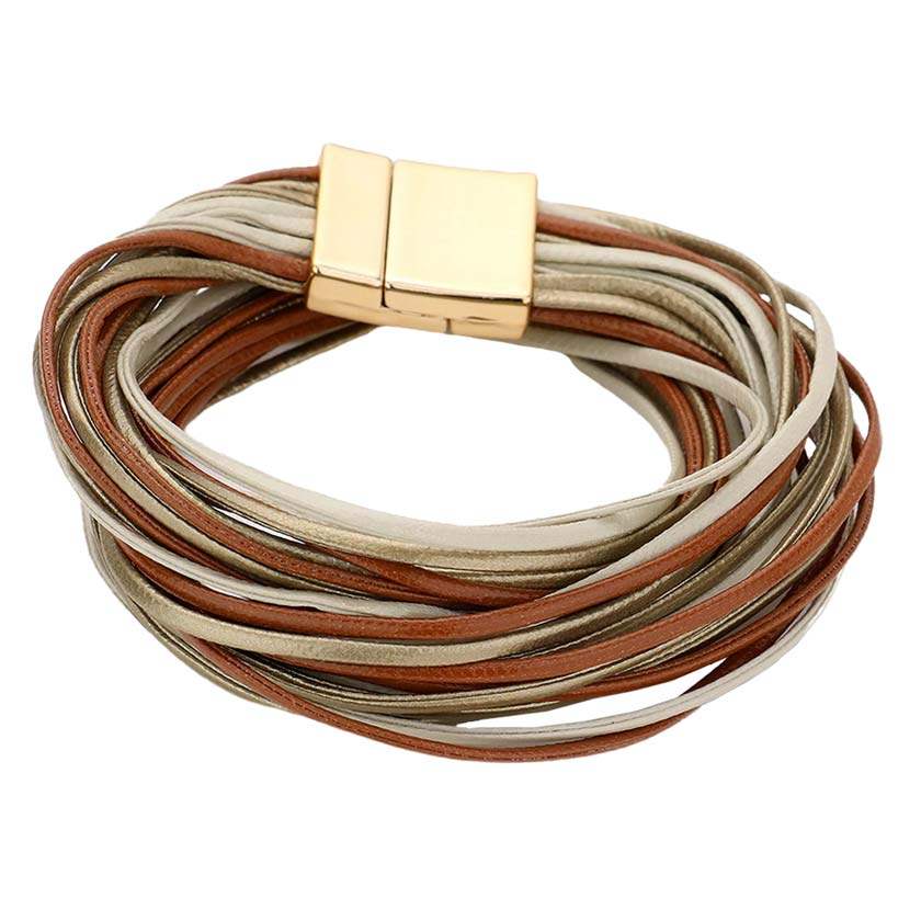 Faux Leather Wrap Bracelet - Madeline Love - Flyclothing LLC