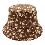 Floral Printed Corduroy Bucket Hat - Madeline Love - Flyclothing LLC