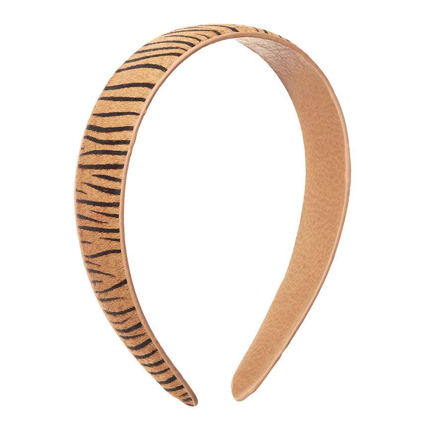 Genuine Leather Zebra Print Headband - Madeline Love - Flyclothing LLC