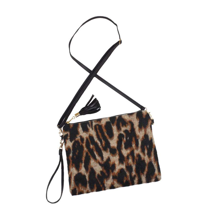 Leopard Patterned Crossbody Clutch Bag - Madeline Love - Flyclothing LLC