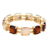 Cushion Square Stone Stretch Evening Bracelet - Madeline Love - Flyclothing LLC